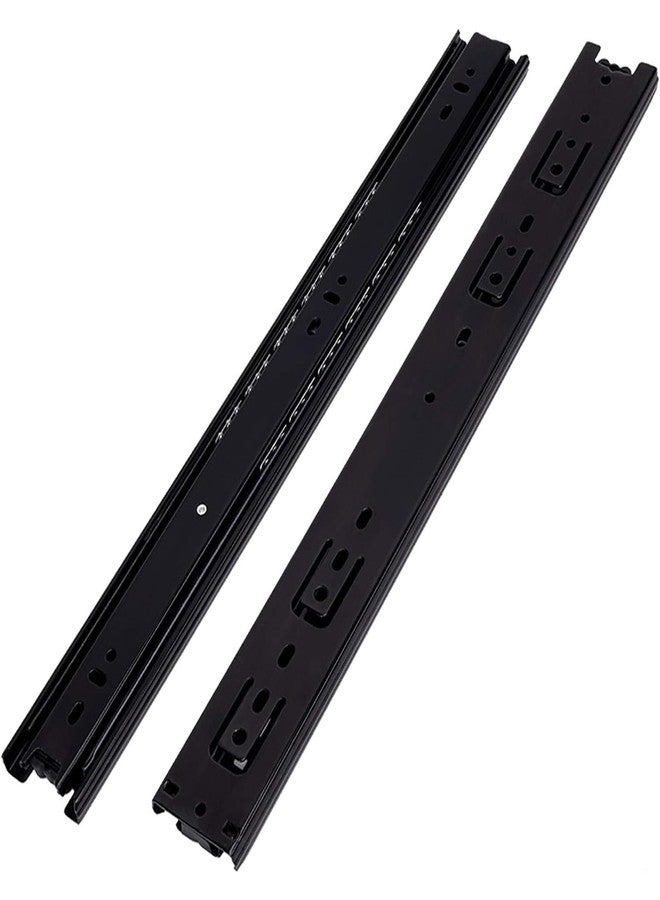 بلانيت قناة درج بلانيت / قناة درج عادية الإغلاق بمحامل كروية / قناة درج ناعمة للمطبخ وخزانة الملابس / منزلق تلسكوبي - 16 بوصة (أسود) - Image 1